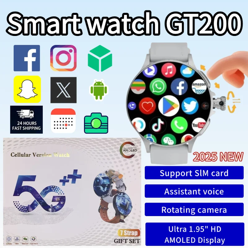 Smartwatch Watches Price - Nieuwe GT200 5G Smartwatch met SIM-kaartsleuf,