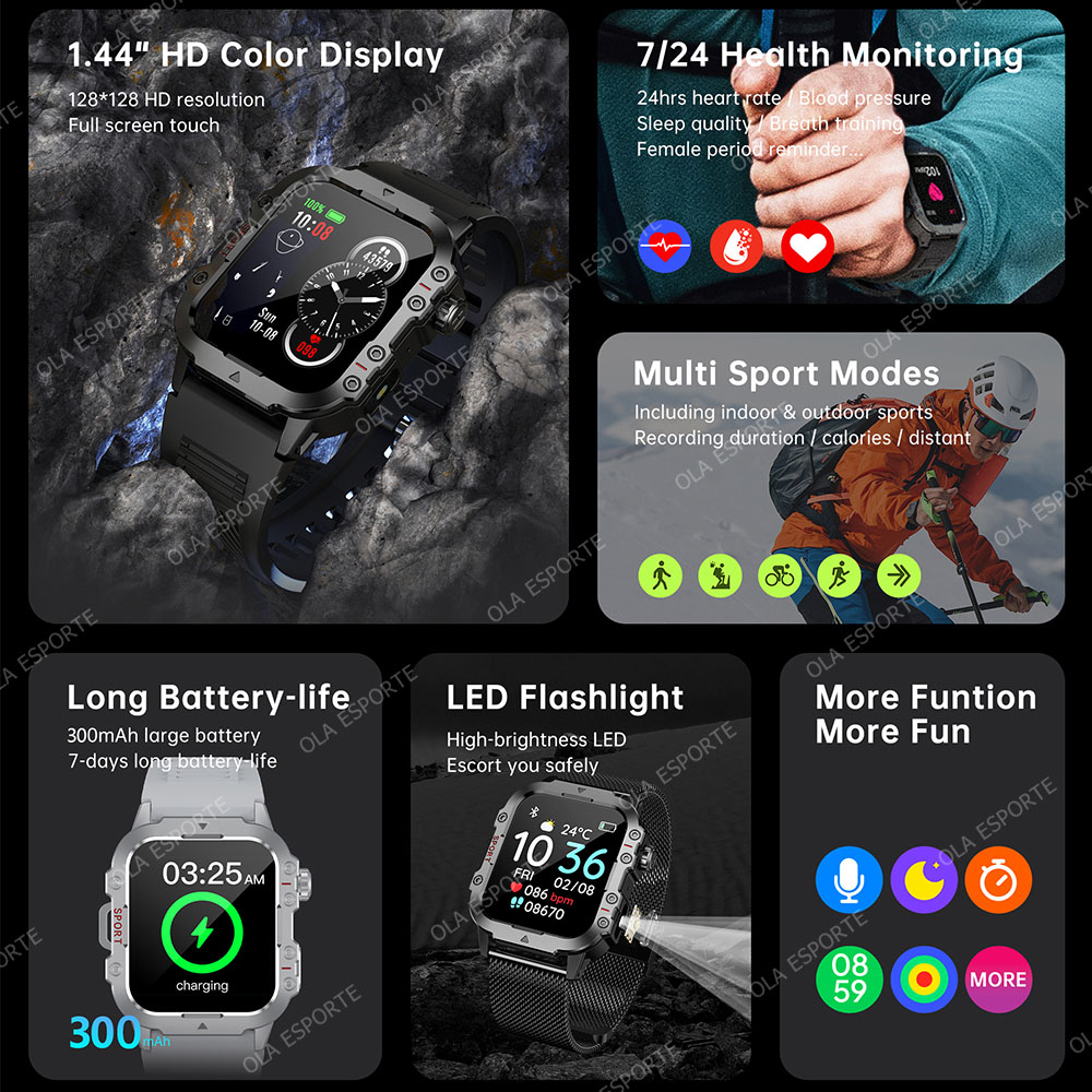 2026 Nieuwe Robuuste Militaire - Smartwatch Watches For Women With Gps recensie en prijs