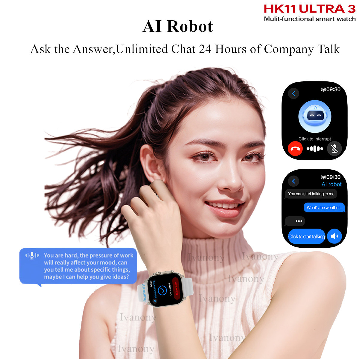 Nieuwe Smartwatch HK11 Ultra 3 - Smartwatch Watches For Girls recensie en prijs