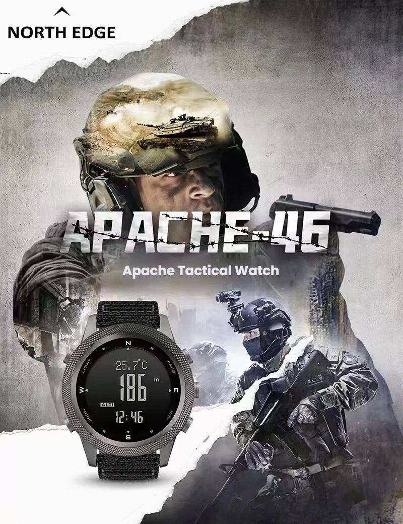 NORTH EDGE Apache46 Heren Outd - Altimeter Compass Watch recensie en prijs