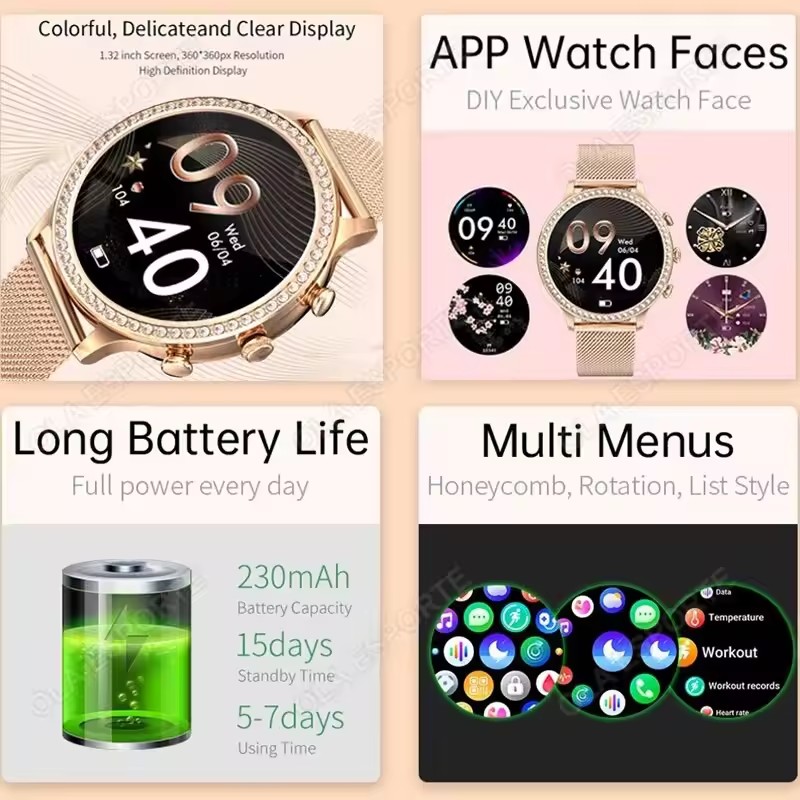 Elegante dames smartwatch met  - Smartwatch Watches Price recensie en prijs